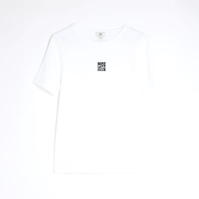 Petite White More Love Club T-Shirt