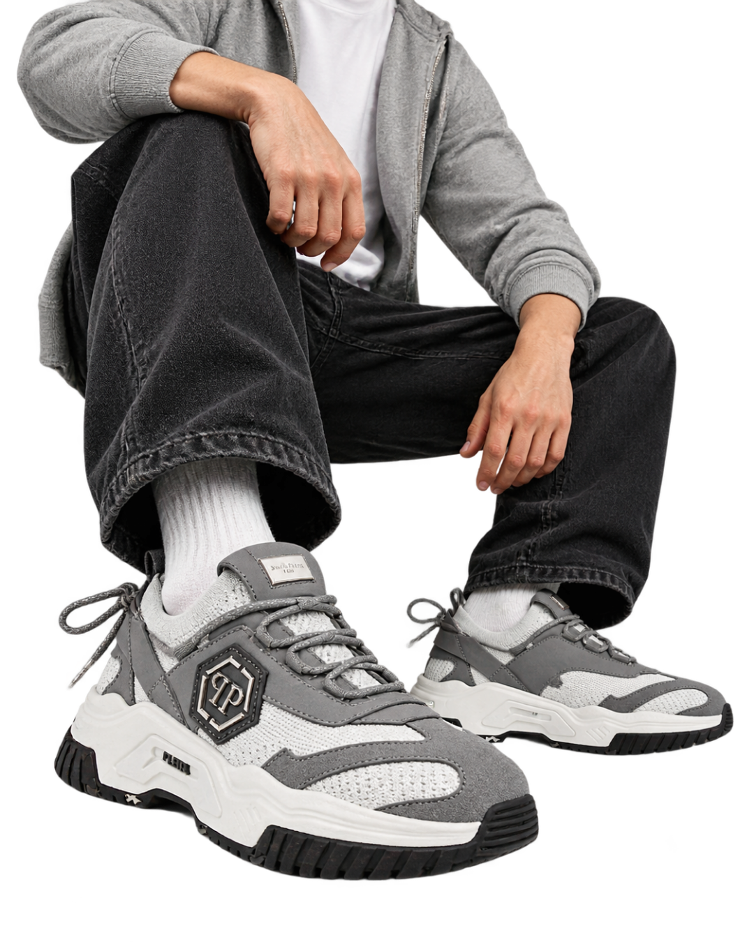 Philipp Plein predator logo-plaque trainers