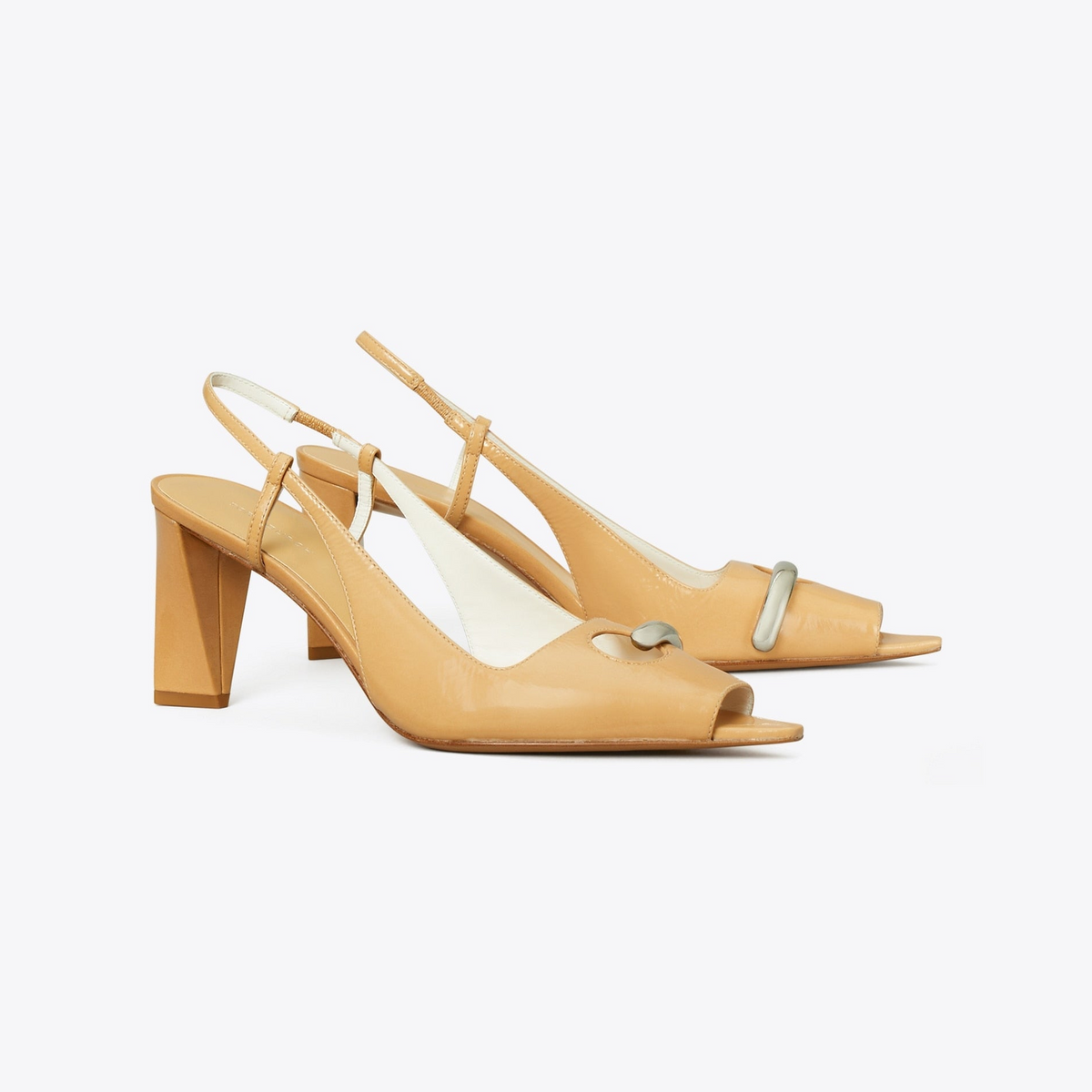 Pierced Peep-Toe Slingback