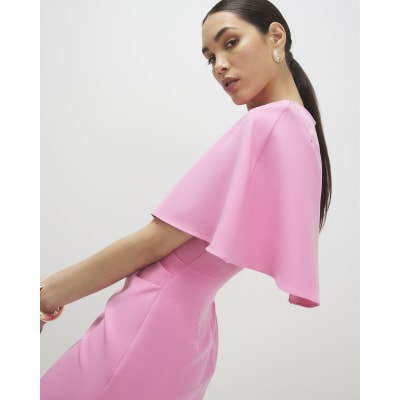Pink Cape Mini Dress