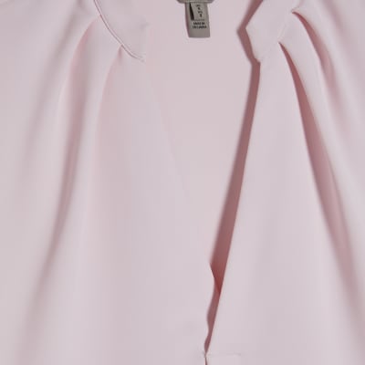Pink Notch Neck T-shirt