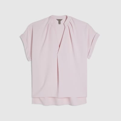 Pink Notch Neck T-shirt