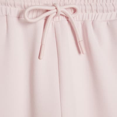 Pink Premium Drawstring Wide Leg Joggers