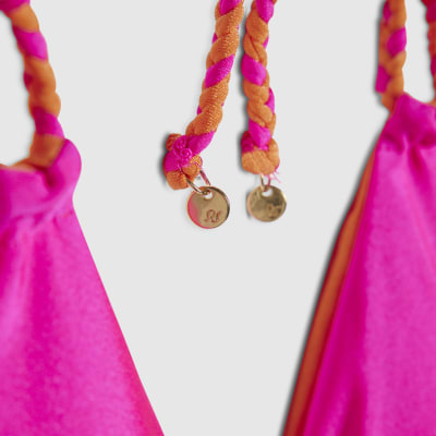 Pink Reversible Bikini Top