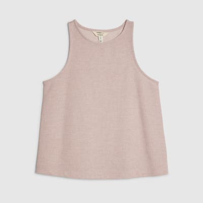 Pink Sleeveless Metallic vest Top