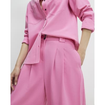 Pink Wide Leg Trousers