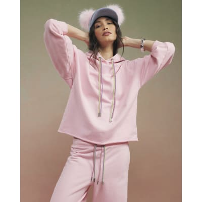 Pink Year Zero Embellished Cord Hoodie