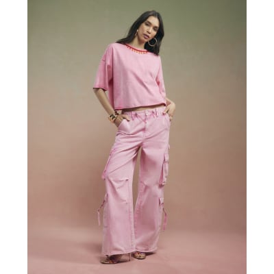 Pink Year Zero Embellished T-Shirt