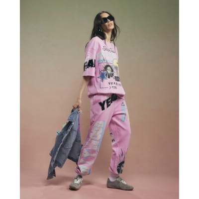 Pink Year Zero Graphic Joggers