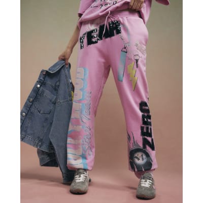 Pink Year Zero Graphic Joggers