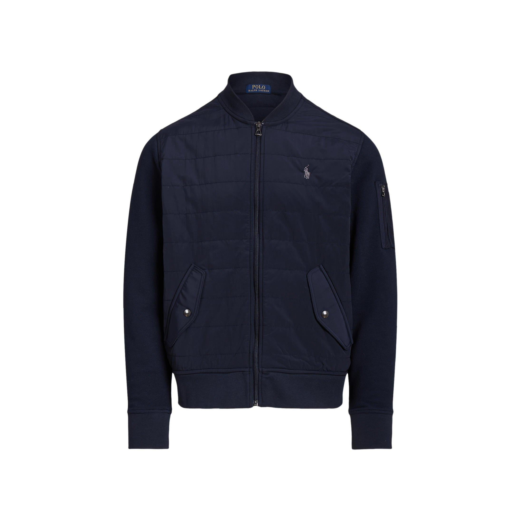 Double Knit Quilted Bomber Jacket