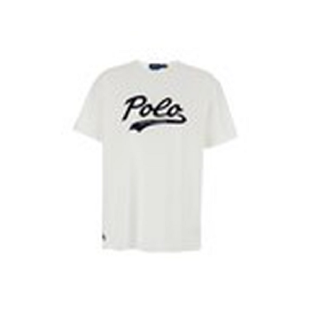 Polo ralph lauren White Crewneck T-Shirt with Contrasting Logo Print on the Front in Cotton Man