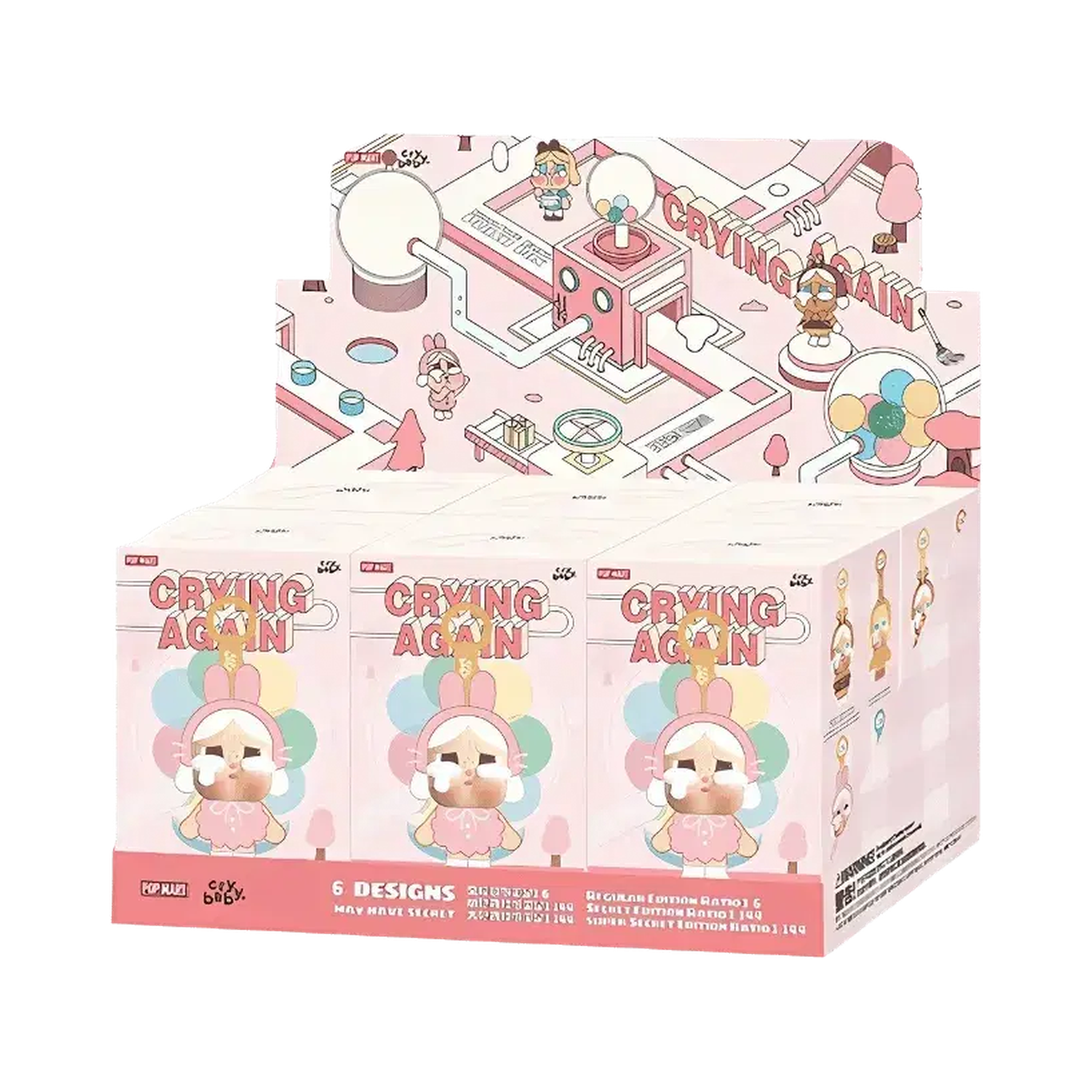 Pop Mart CryBaby Crying Again Series Vinyl Face Plush Sealed Case (6 Blind Box)