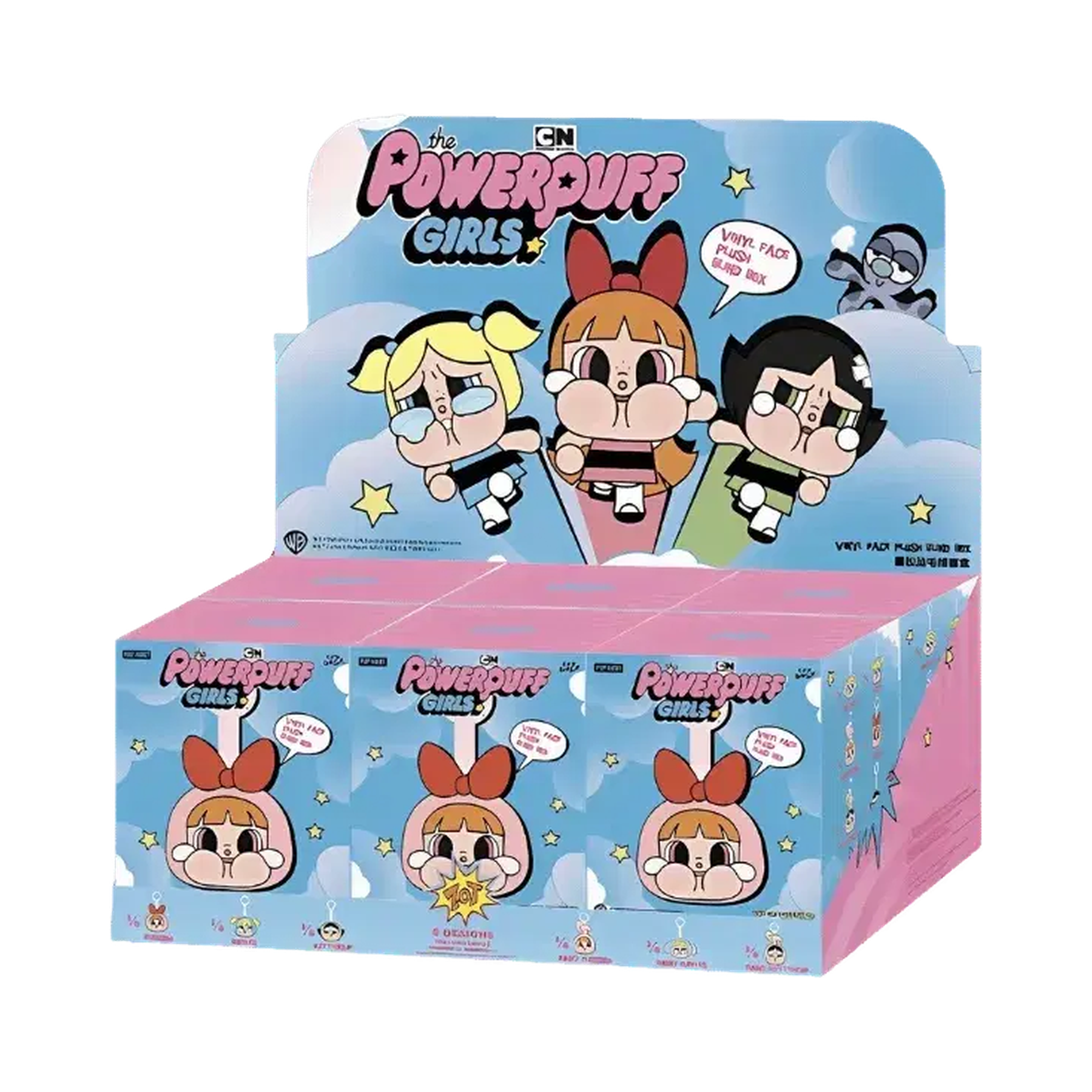 Pop Mart CryBaby x Powerpuff Girls Series Vinyl Face Plush Sealed Case (6 Blind Boxes)