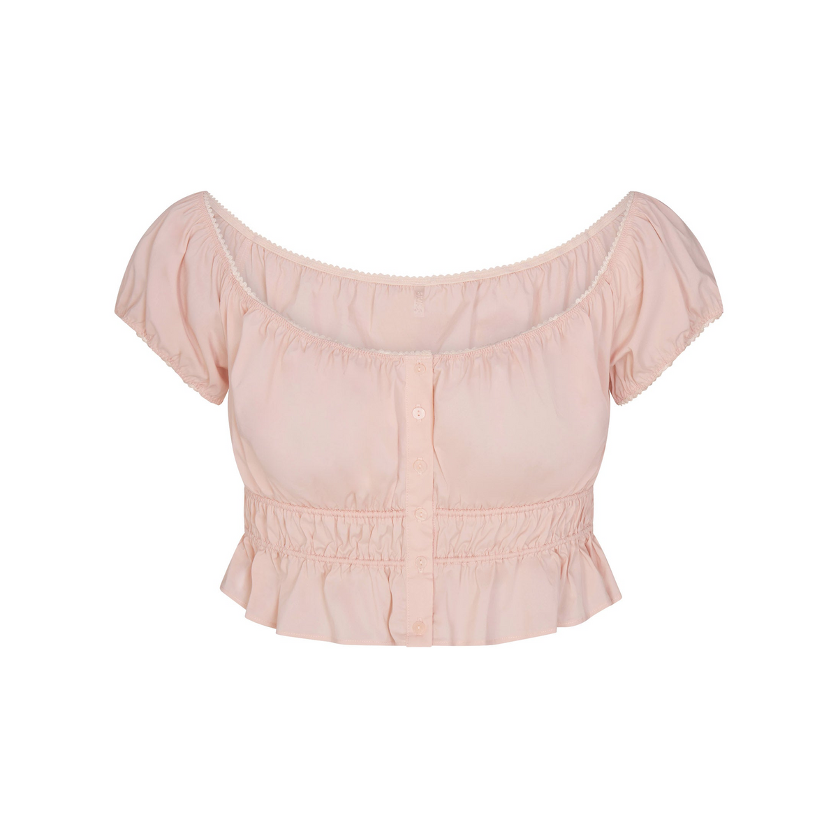 Poplin Apparel Off the Shoulder Top