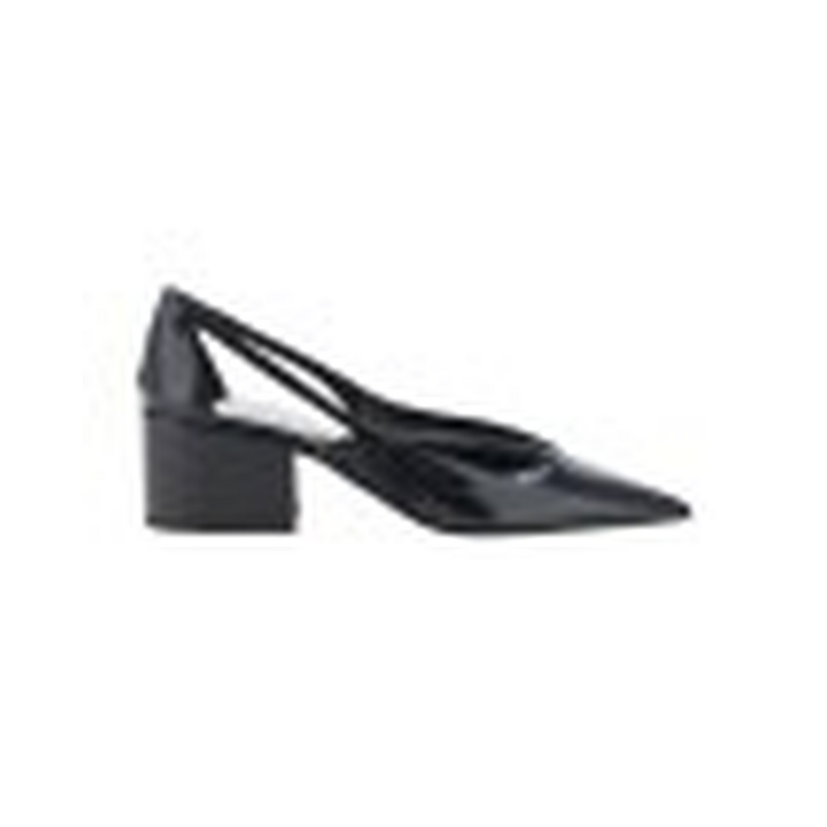 Prada Black Patent Leather Slingback Block Heel Pumps
