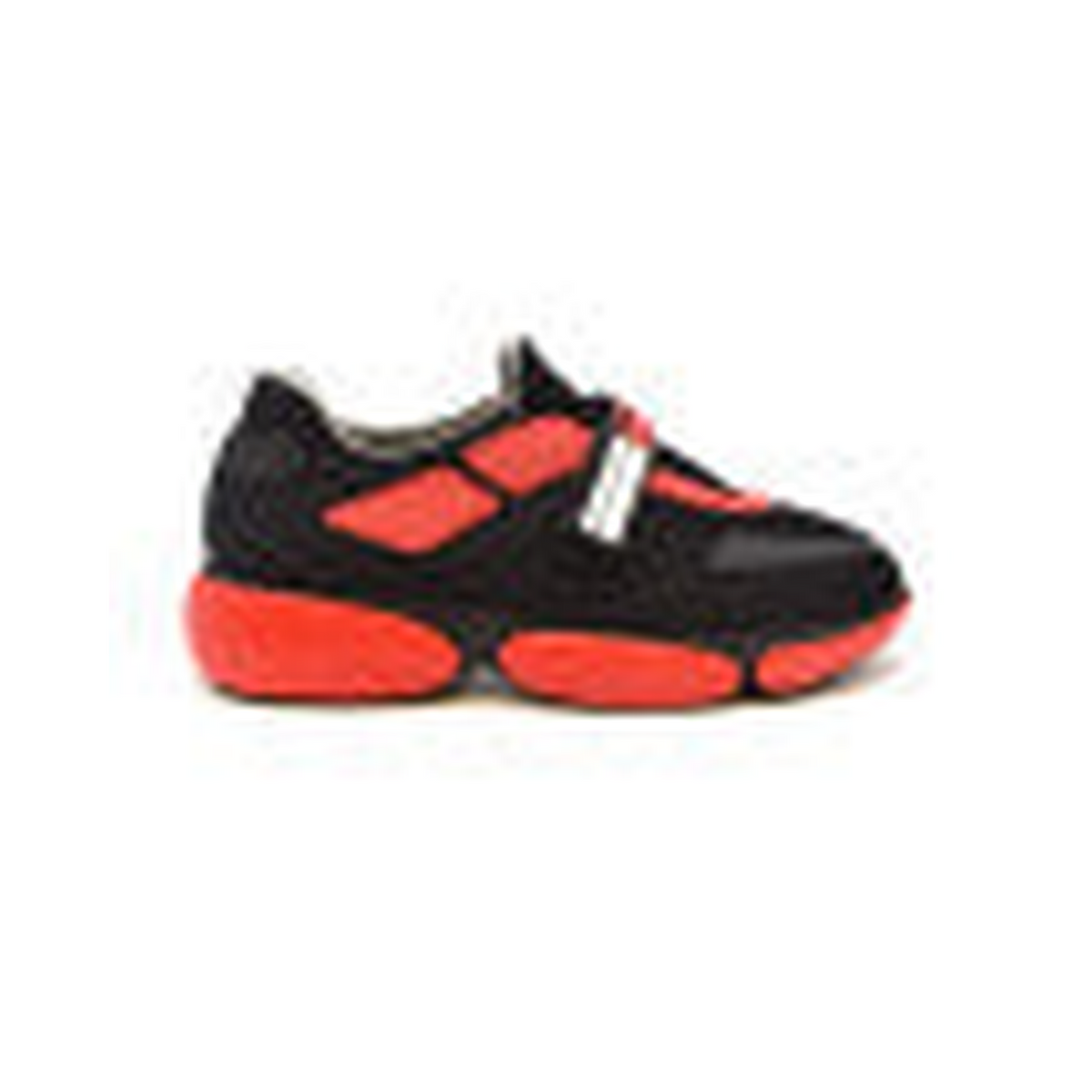 Prada Black & Red Chunky Velcro Strap Sneakers