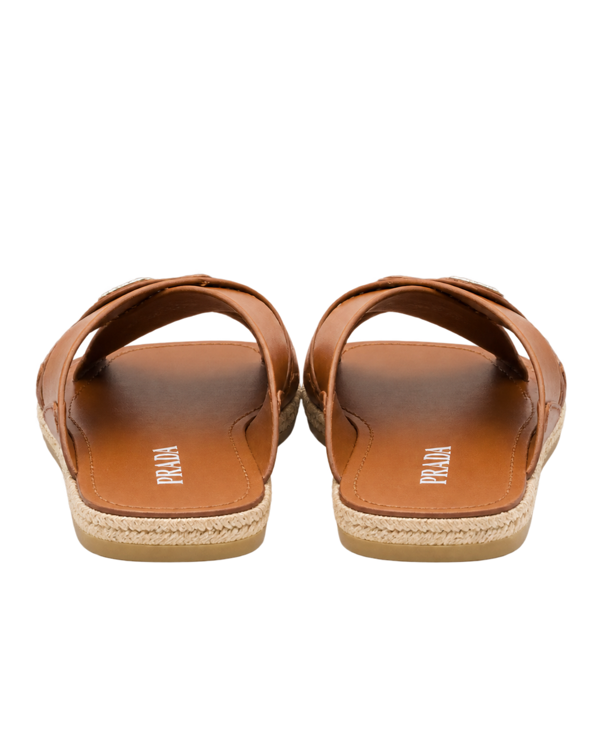 Prada Crisscross triangle-logo sandals