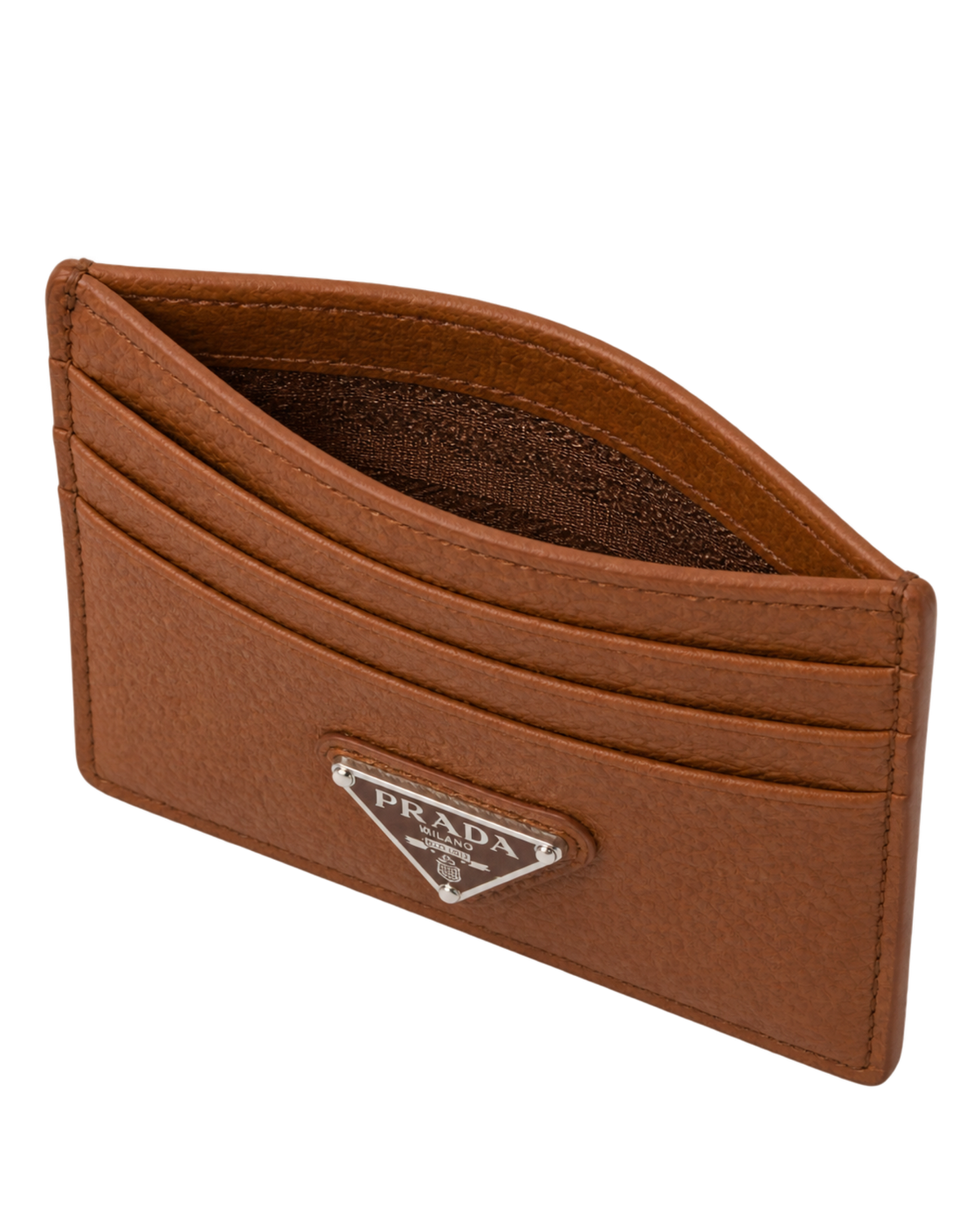 Prada Logo leather card holder