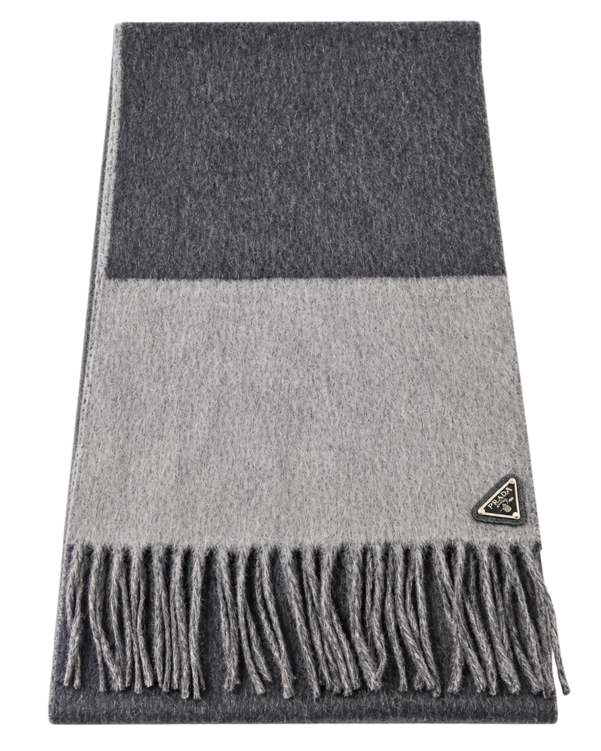 Prada logo-patch scarf