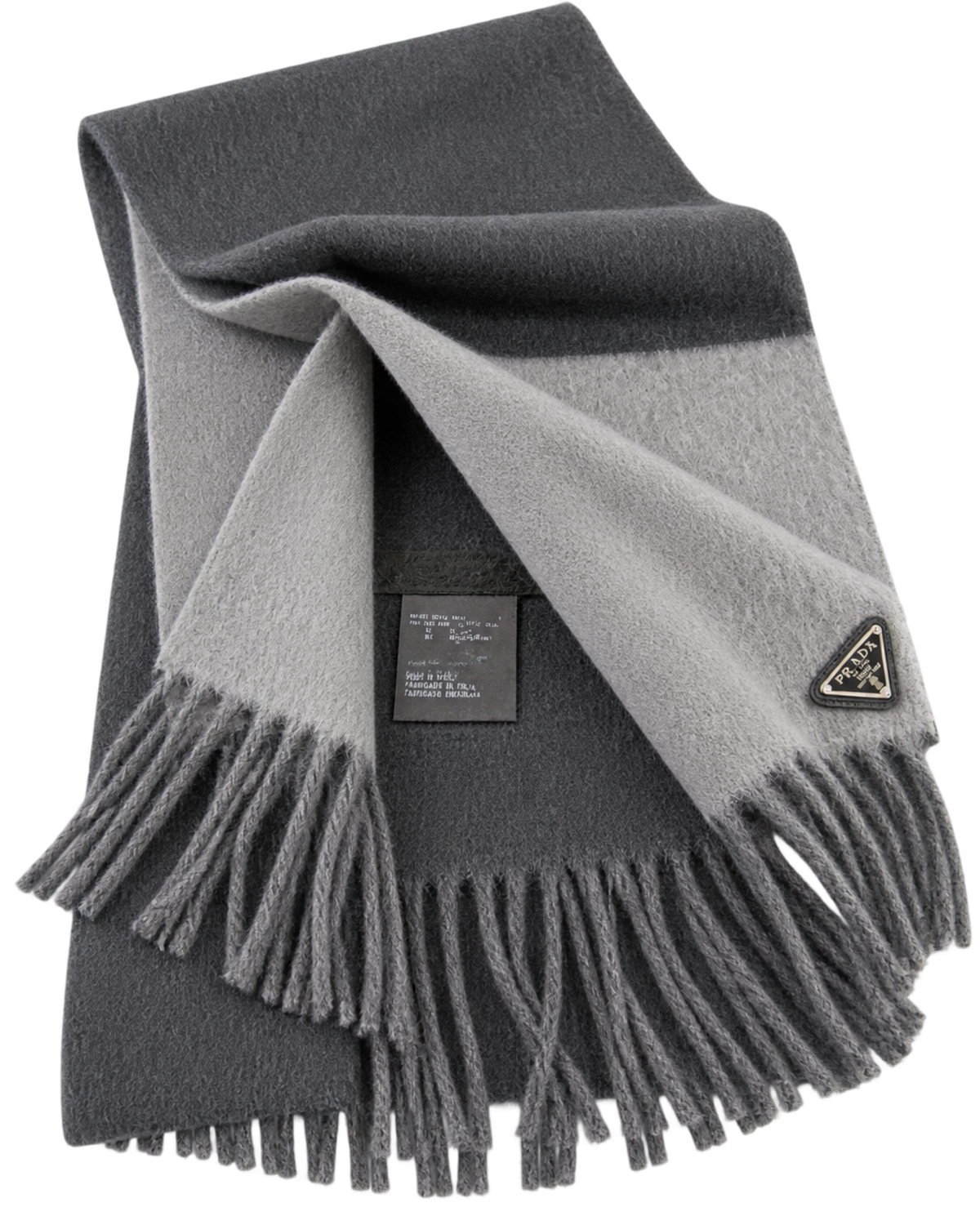 Prada logo-patch scarf