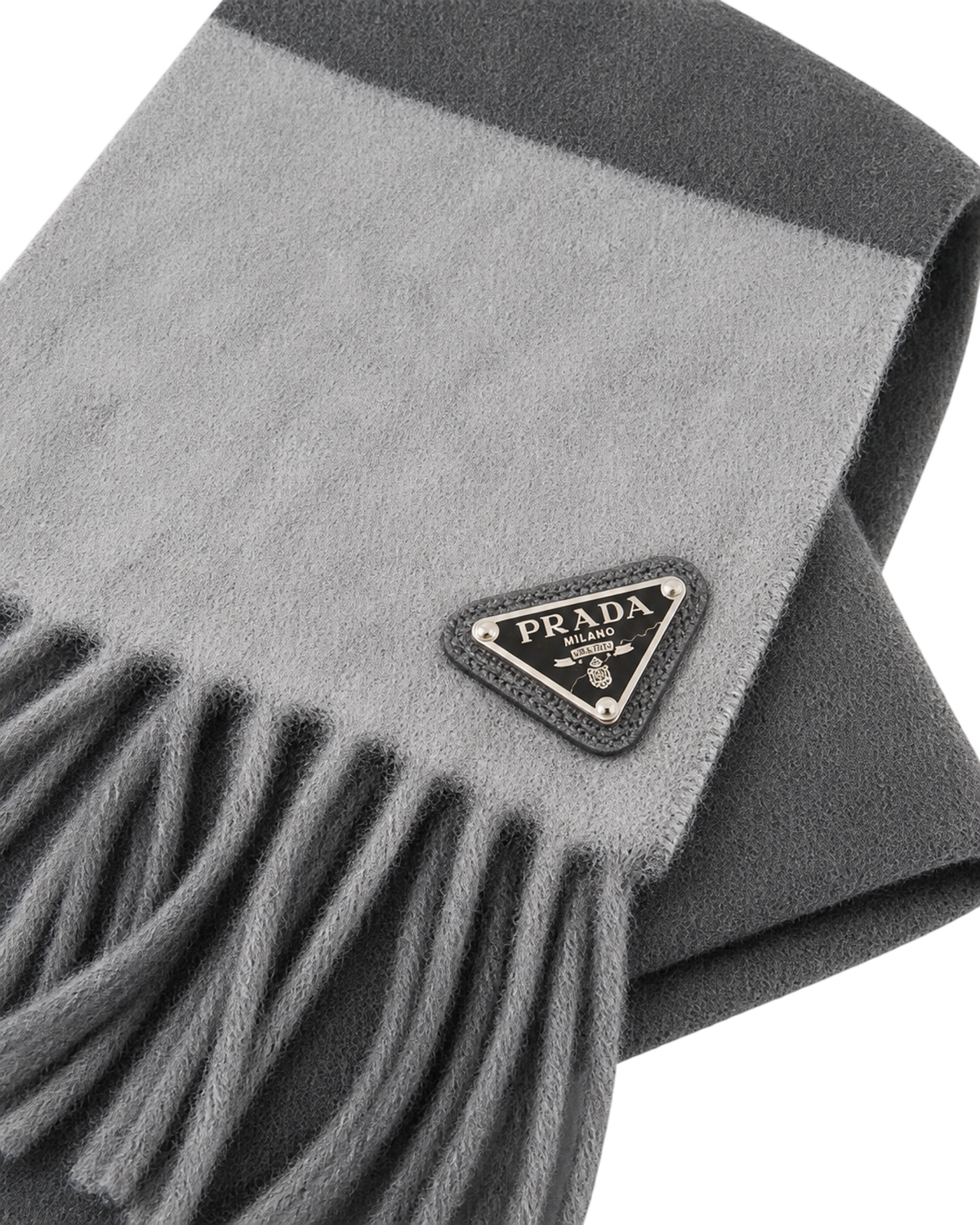 Prada logo-patch scarf