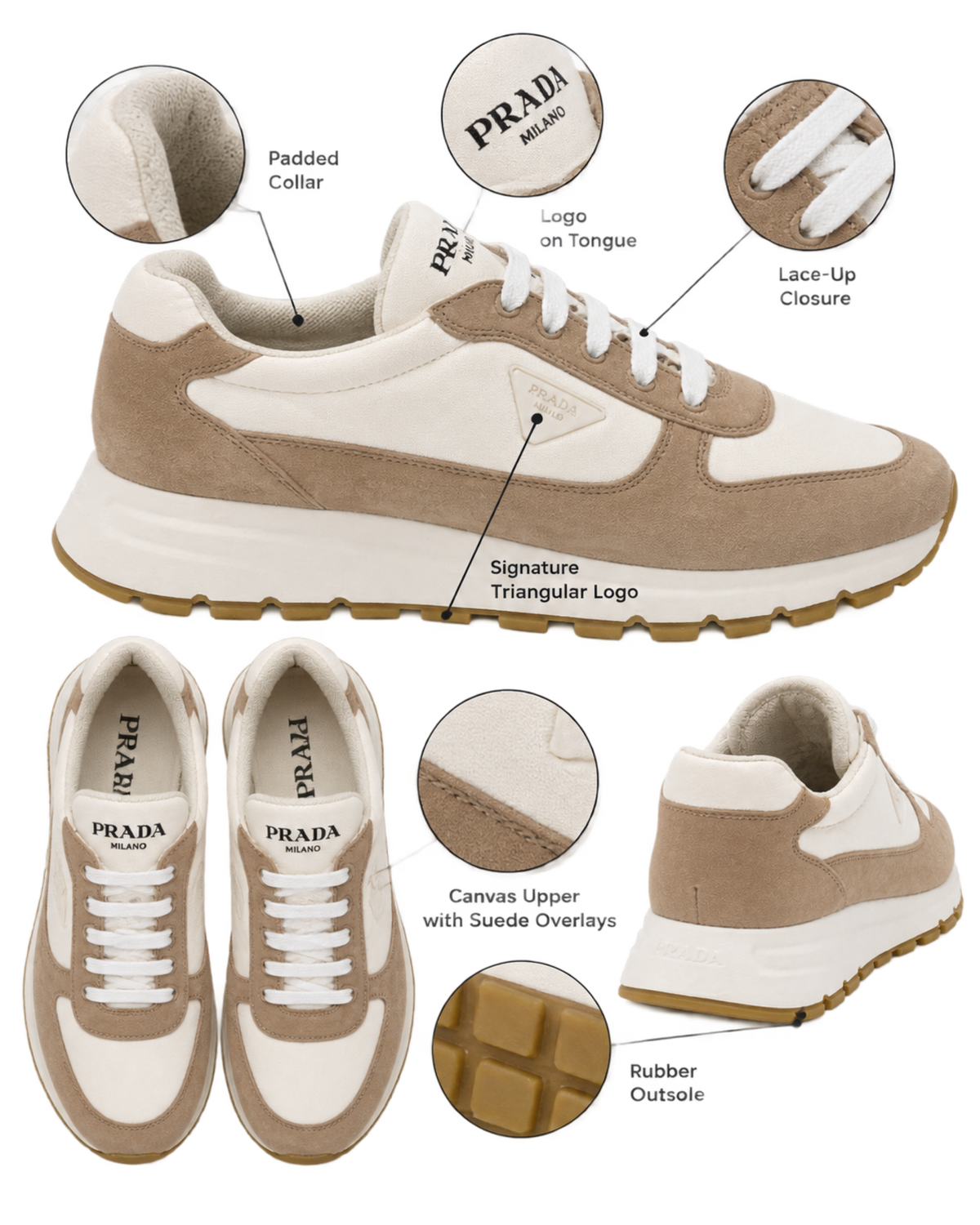 Prada Men 12 Lowtop Sneakers