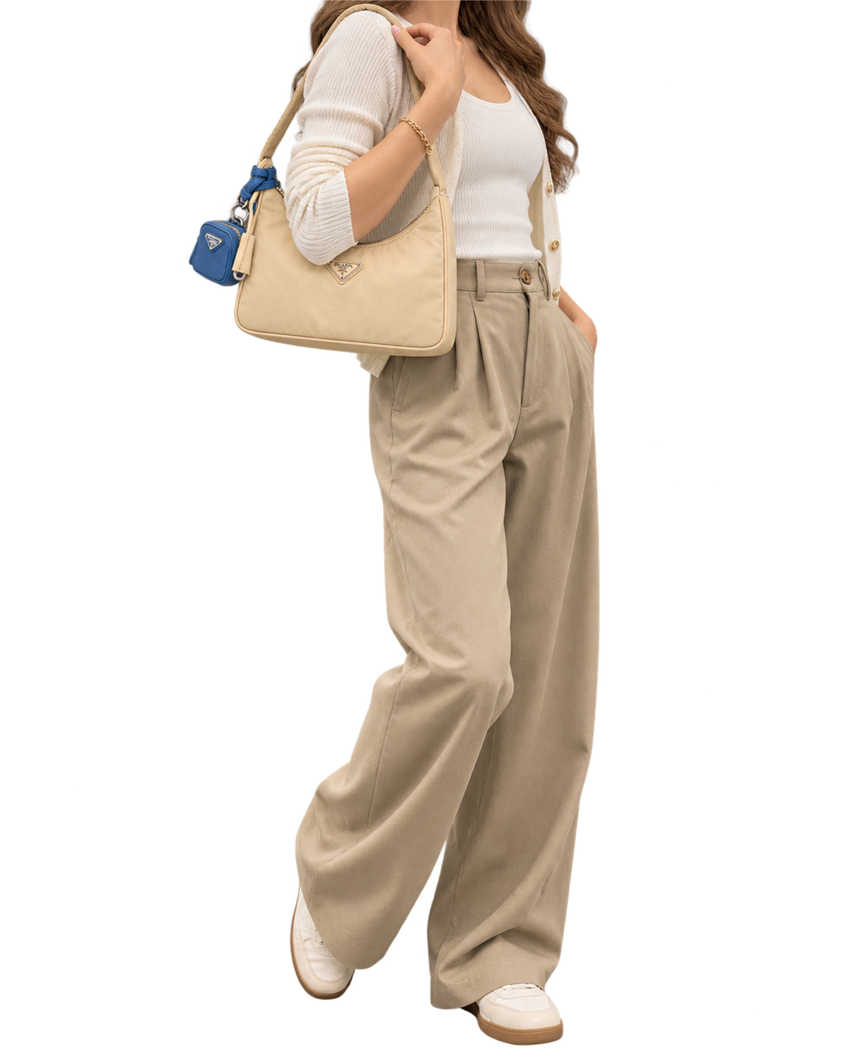 Prada Re-Edition 2000 Cream Nylon Bag