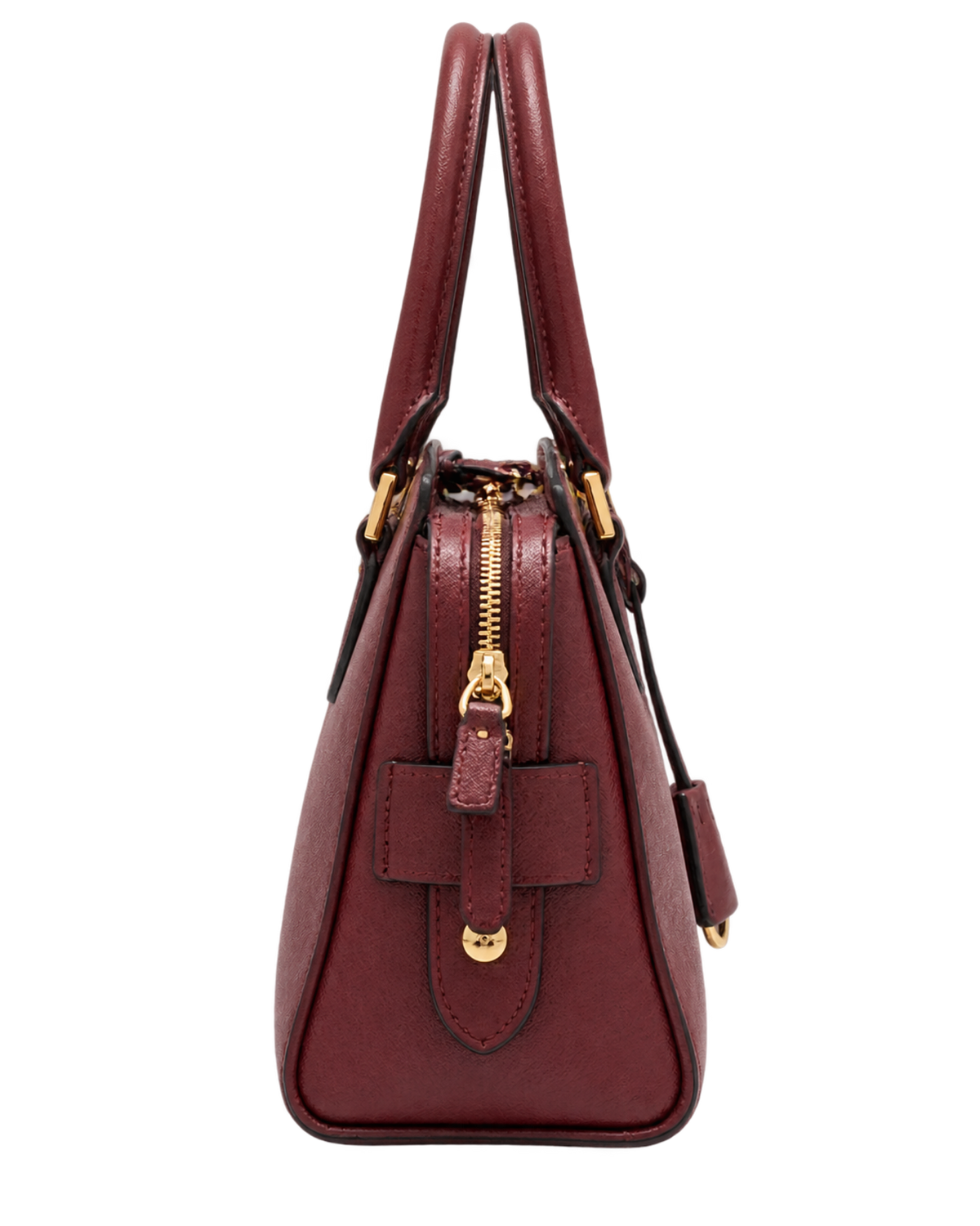 Prada Red Saffiano Lux/Soft Leather Top Zip Tote