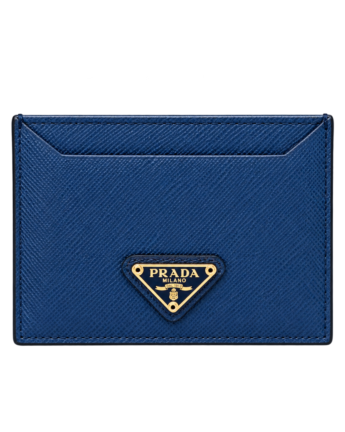 Prada Saffiano Card Case Bleuette