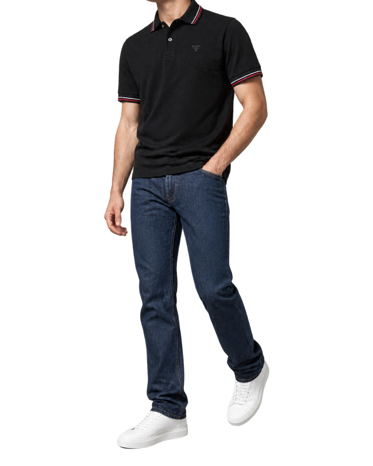 Prada short-sleeved piqué polo shirt