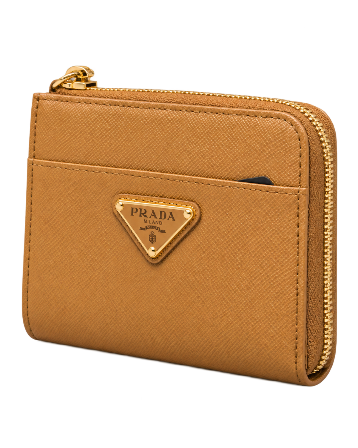 Prada Small Saffiano leather zipper wallet