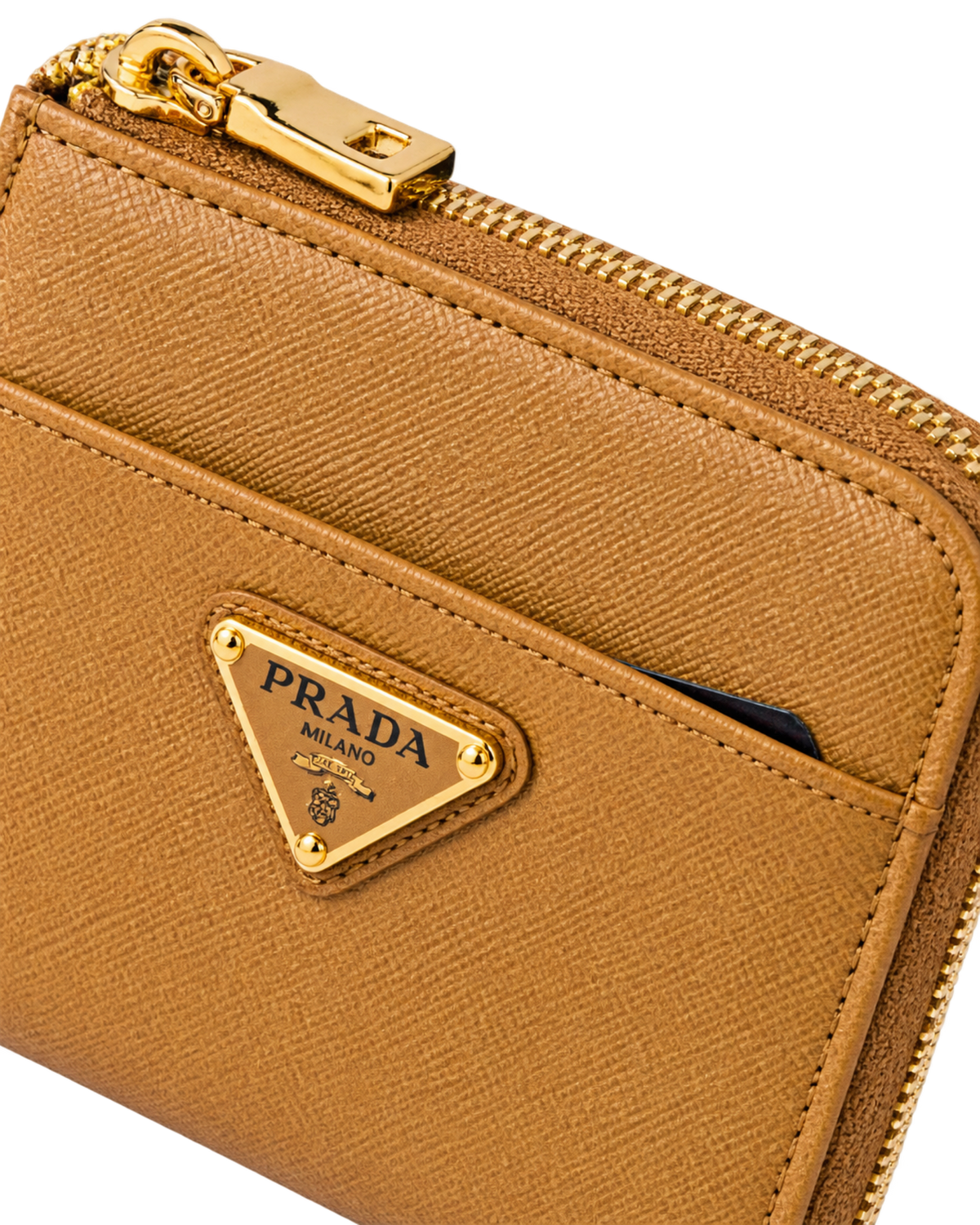 Prada Small Saffiano leather zipper wallet
