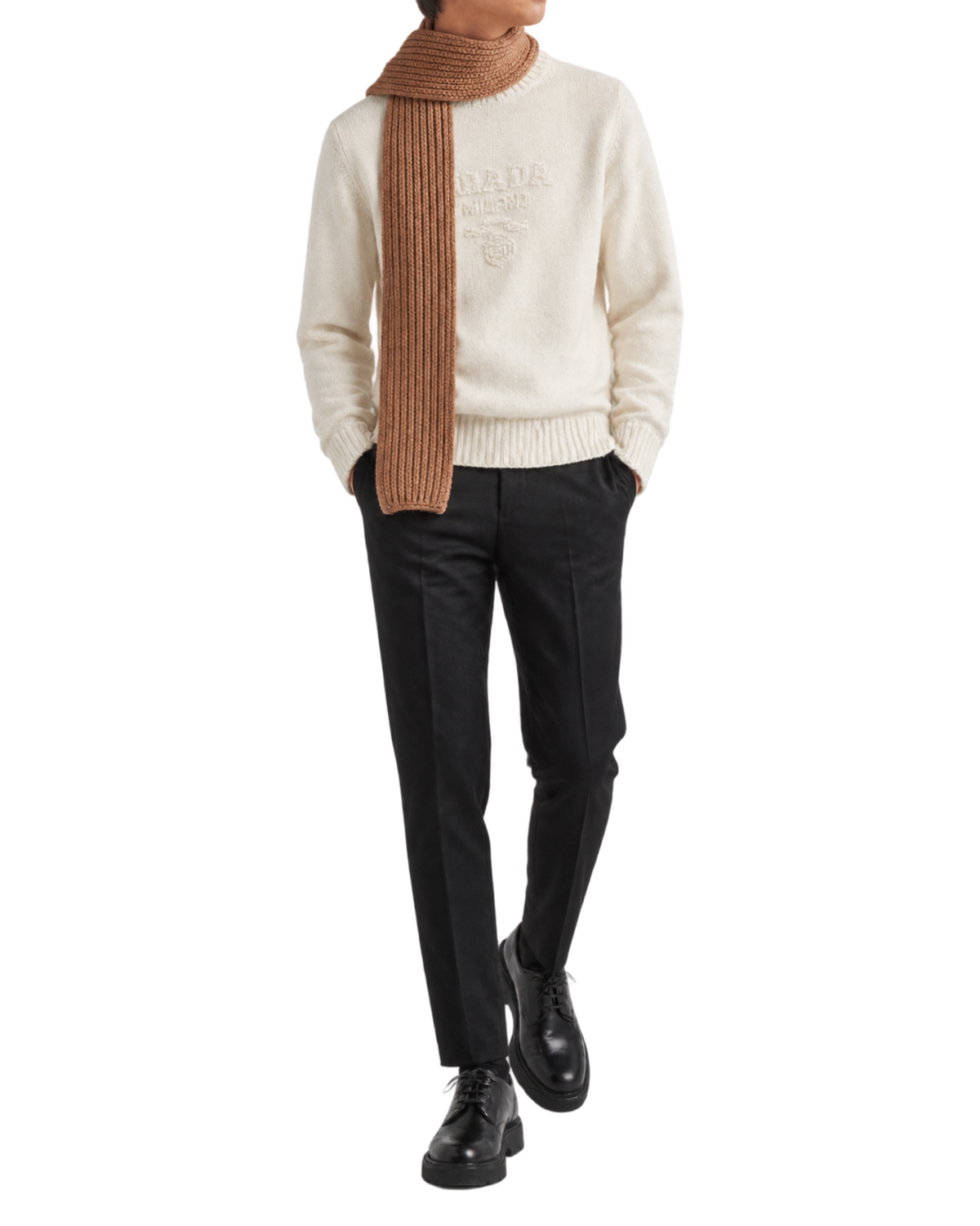 Prada wool and cashmere crew-neck sweater