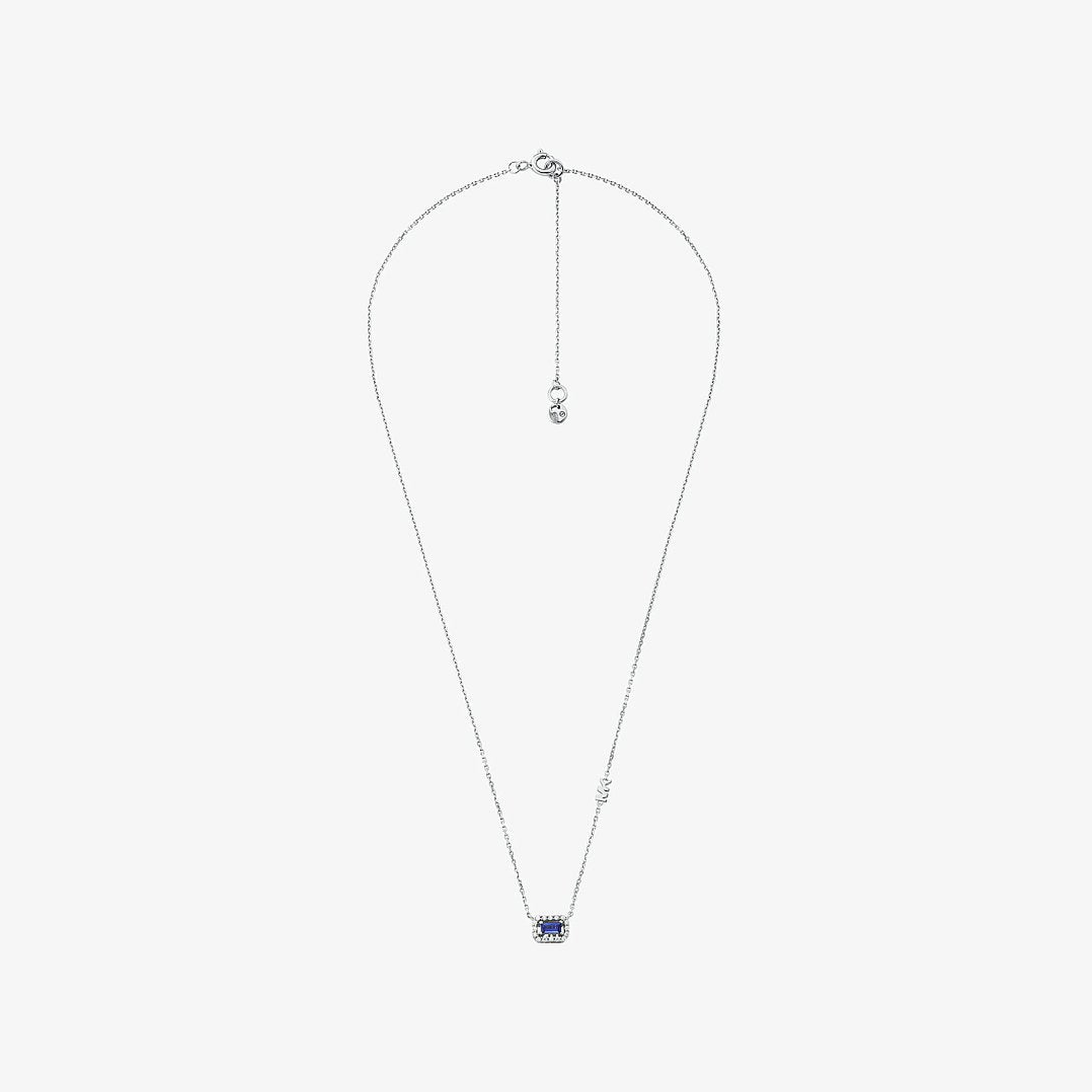 Precious Metal-Plated Sterling Silver Pavé Halo Necklace