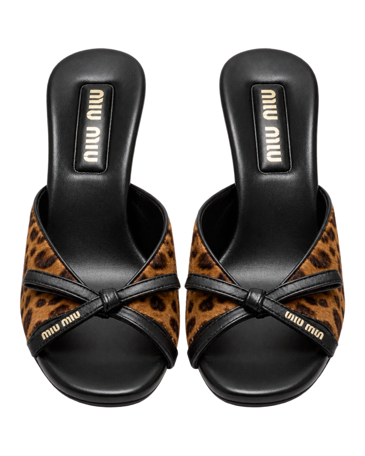 Printed leather sandals