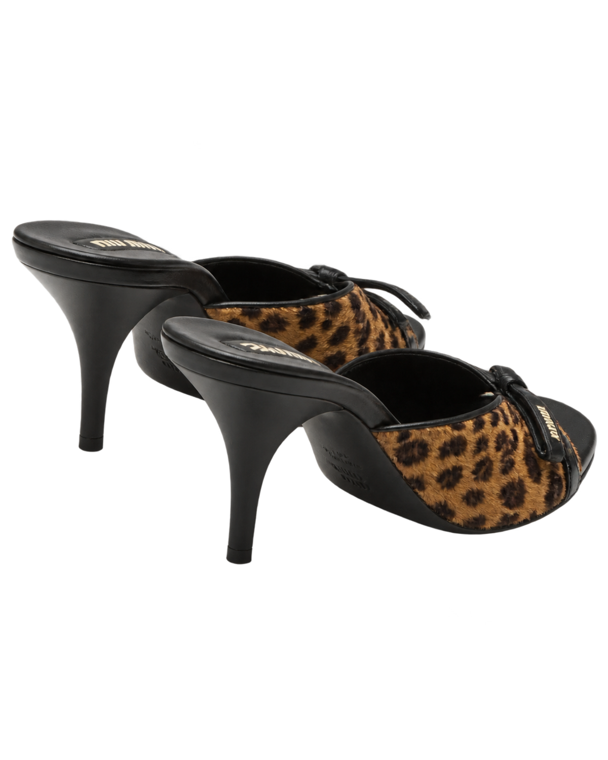 Printed leather sandals