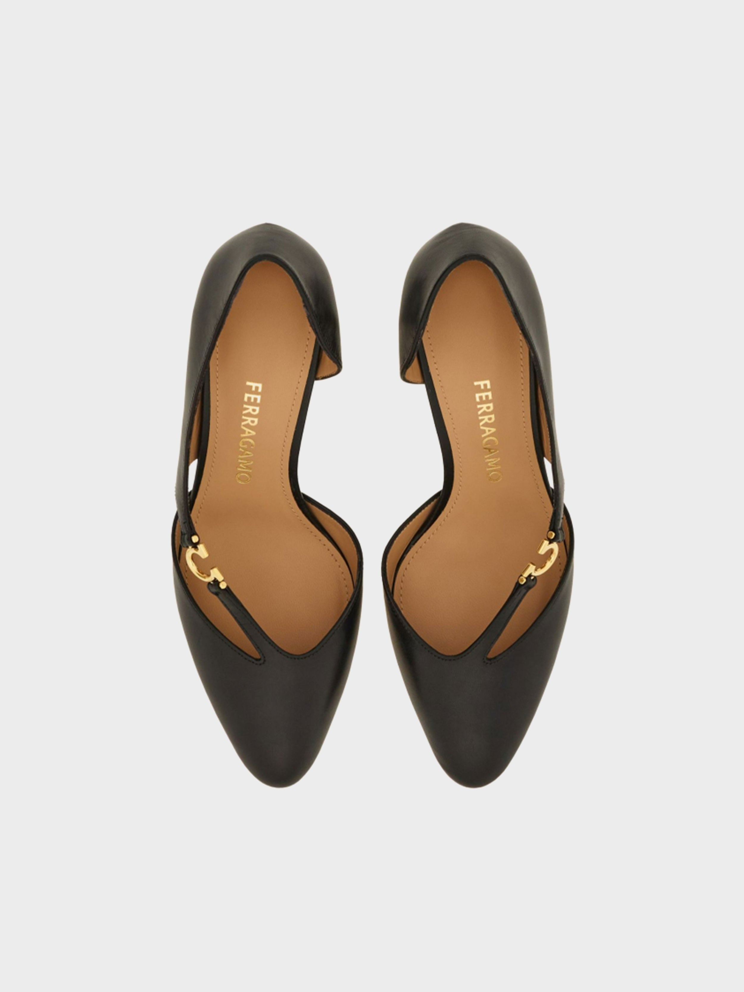 Ferragamo - Women's Gancini Logo Pumps - Black