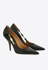 Tulip 95 F Buckle Leather Pumps – Black