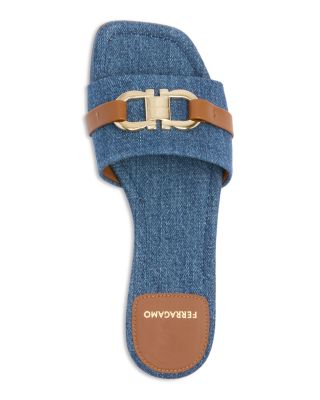 Leah Gancini Slide Sandals – Black