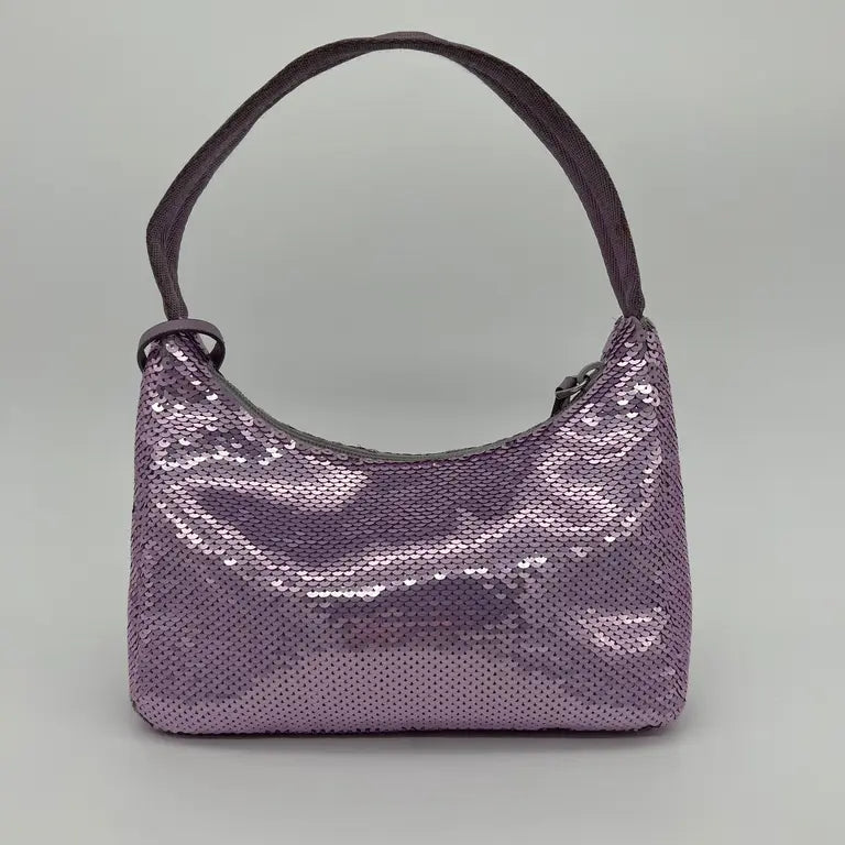 Prada Re-Edition 2000 Sequined Shoulder Bag in Lilac