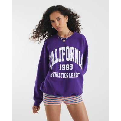 Purple Long sleeve California Sweatshirt