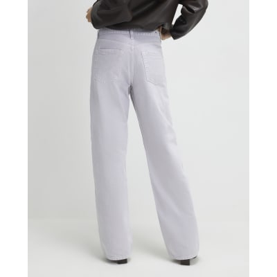 Purple Relaxed Straight Jeans