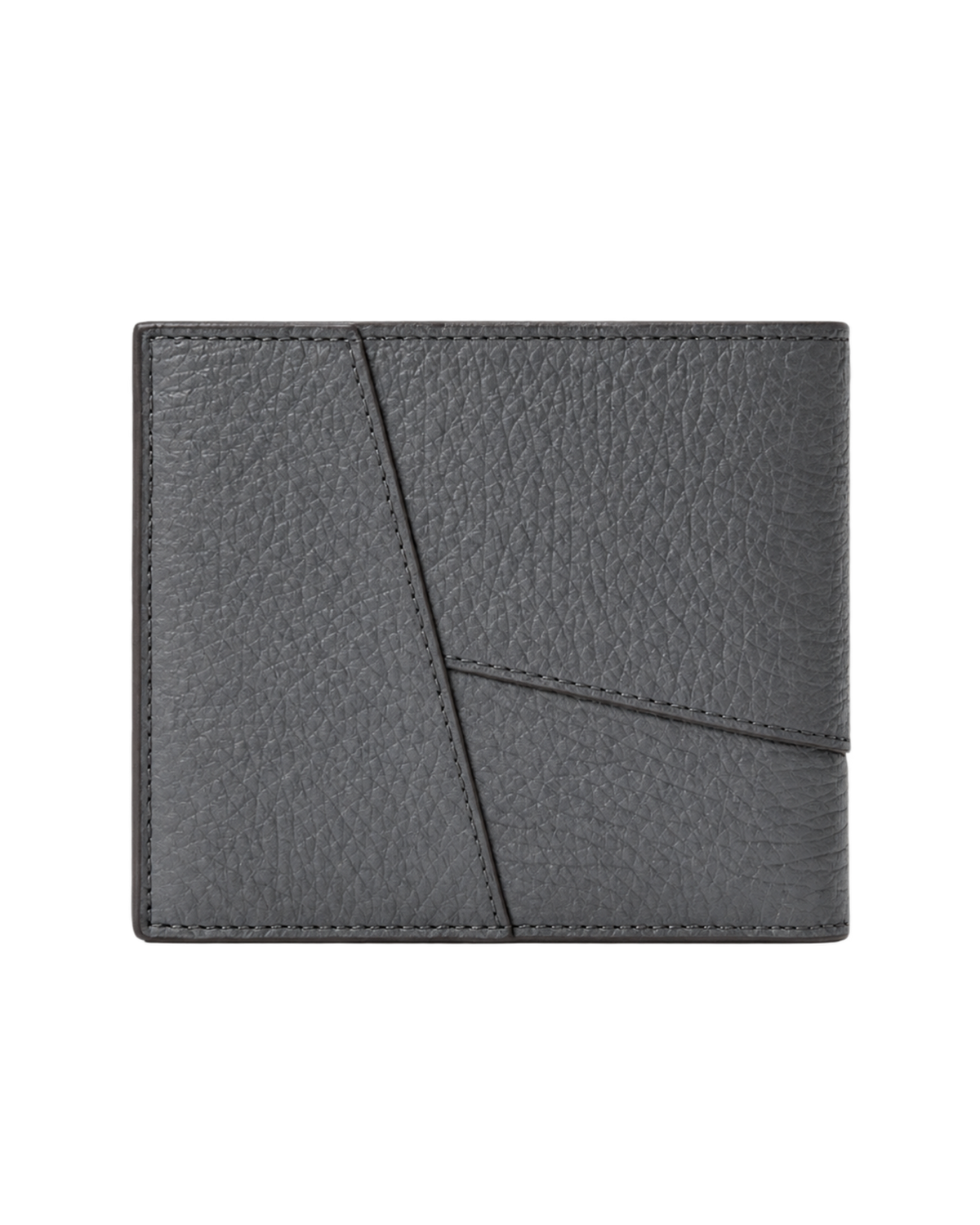 Puzzle bifold wallet in supple grained calfskin
