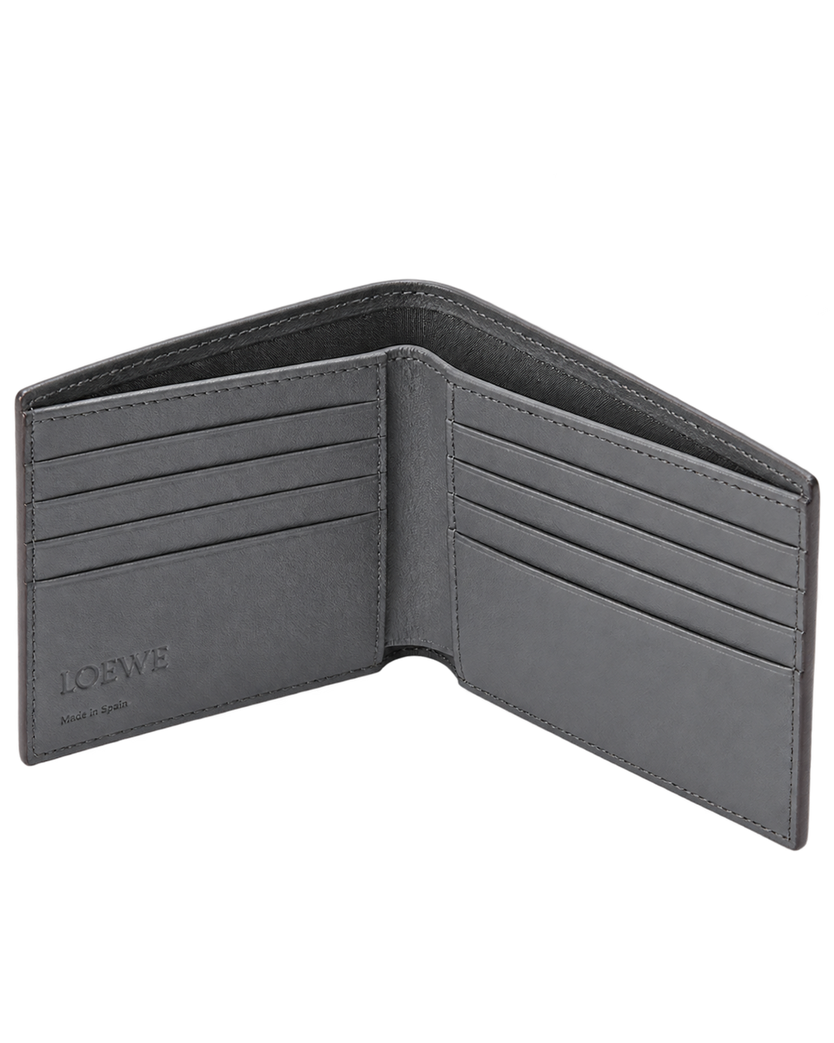 Puzzle bifold wallet in supple grained calfskin