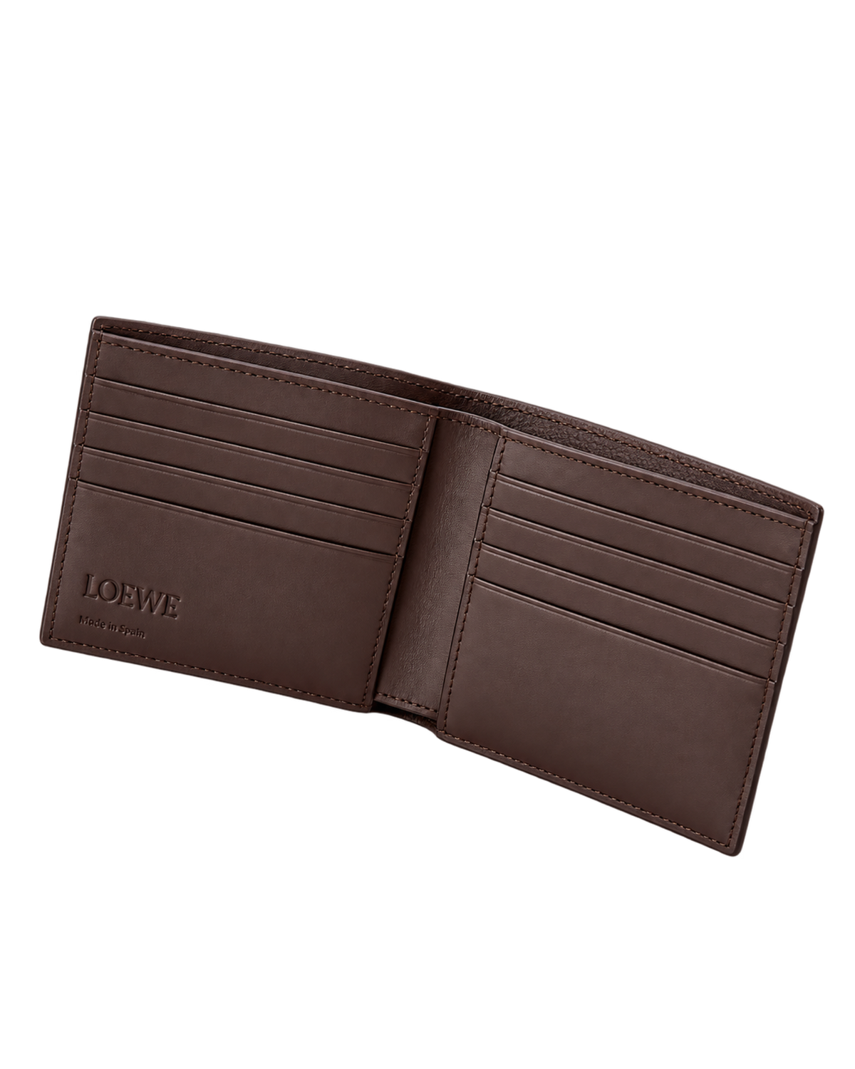 Puzzle bifold wallet in supple grained calfskin