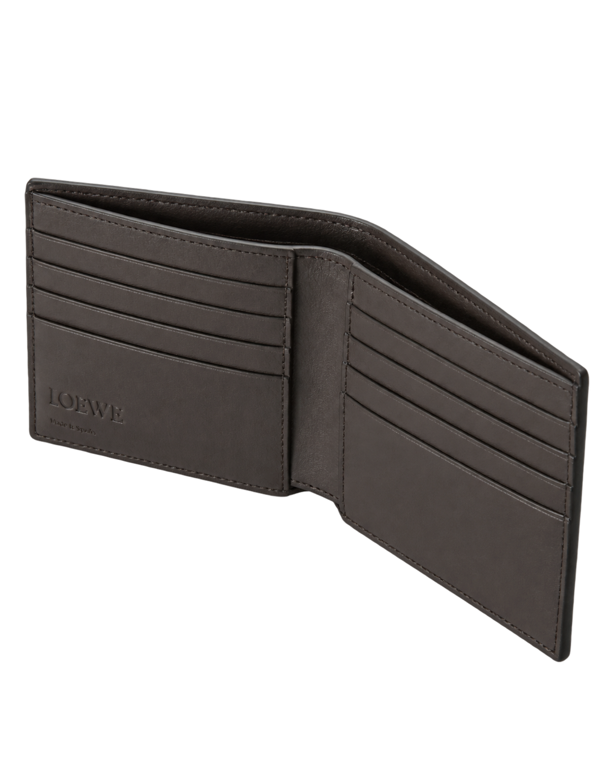 Puzzle bifold wallet in supple grained calfskin