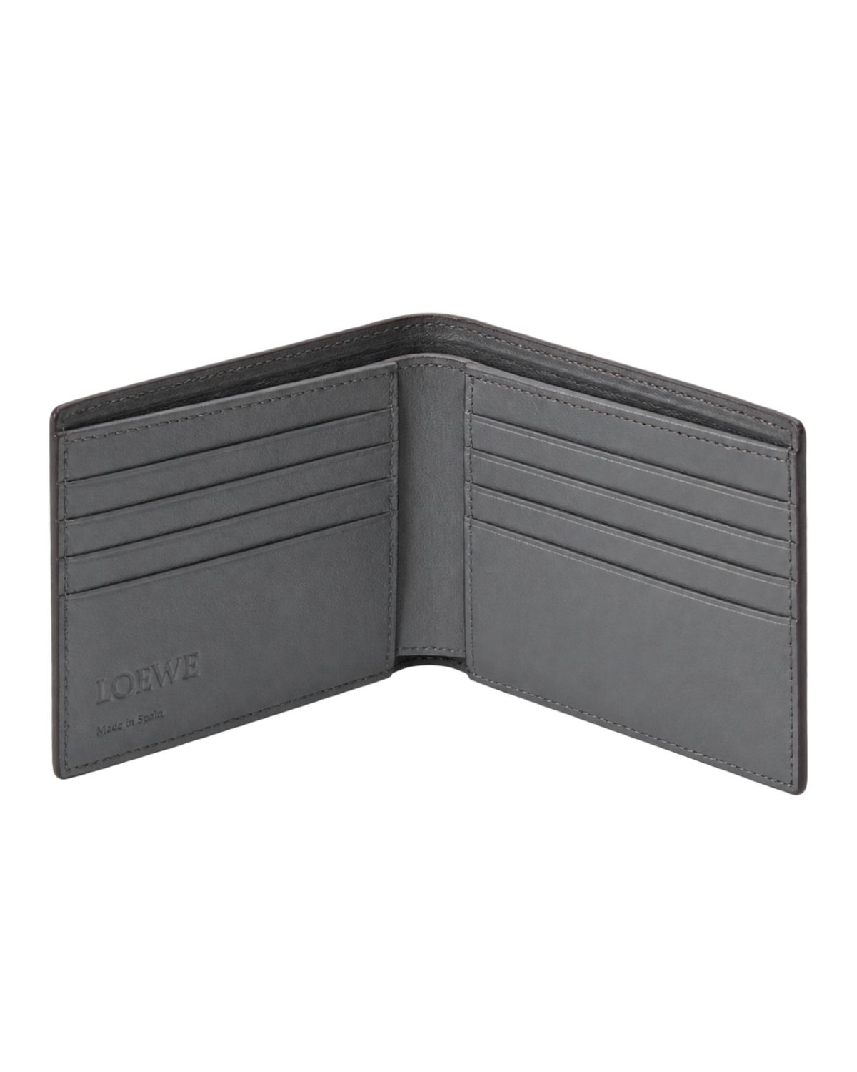 Puzzle bifold wallet in supple grained calfskin