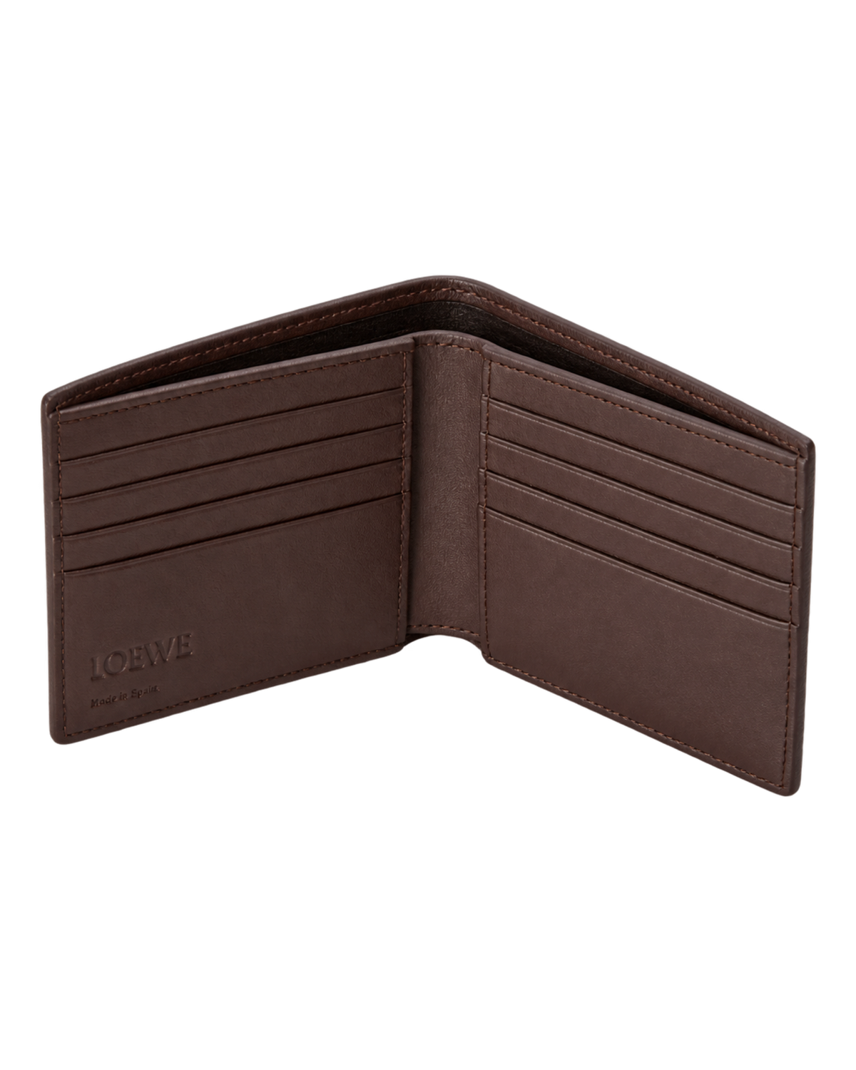 Puzzle bifold wallet in supple grained calfskin