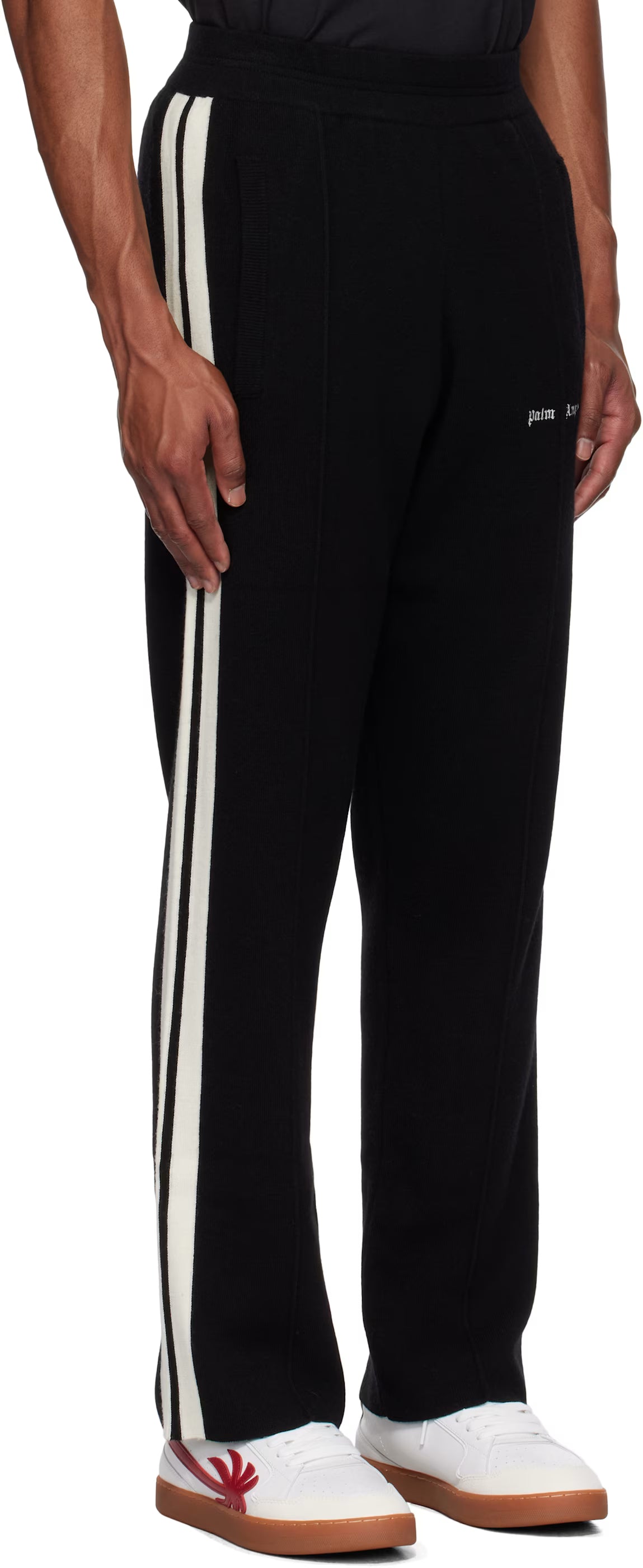 Black Classic Logo Knit Track Pants